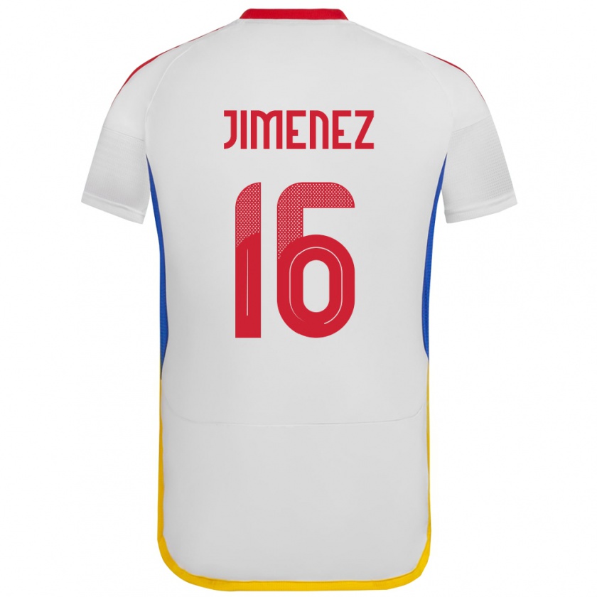 Kandiny Enfant Maillot Venezuela Néstor Jiménez #16 Blanc Tenues Extérieur 24-26 T-Shirt