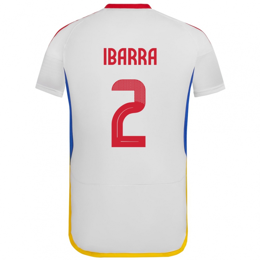 Kandiny Enfant Maillot Venezuela Pablo Ibarra #2 Blanc Tenues Extérieur 24-26 T-Shirt