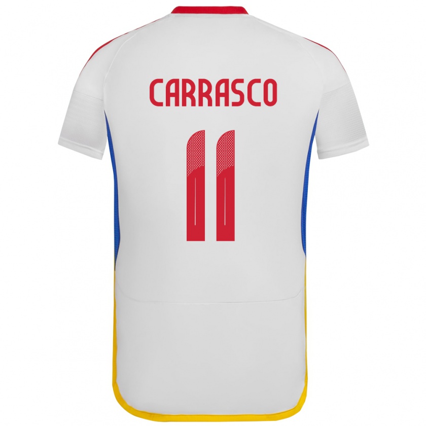 Kandiny Enfant Maillot Venezuela Raiderlin Carrasco #11 Blanc Tenues Extérieur 24-26 T-Shirt