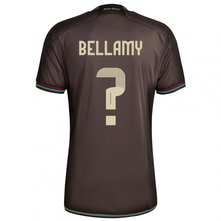 Kandiny Enfant Maillot Jamaïque Sydney Bellamy #0 Brun Nuit Tenues Extérieur 24-26 T-Shirt