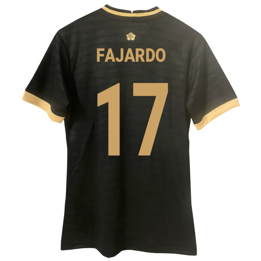 Kandiny Enfant Maillot Panama José Fajardo #17 Noir Tenues Extérieur 24-26 T-Shirt