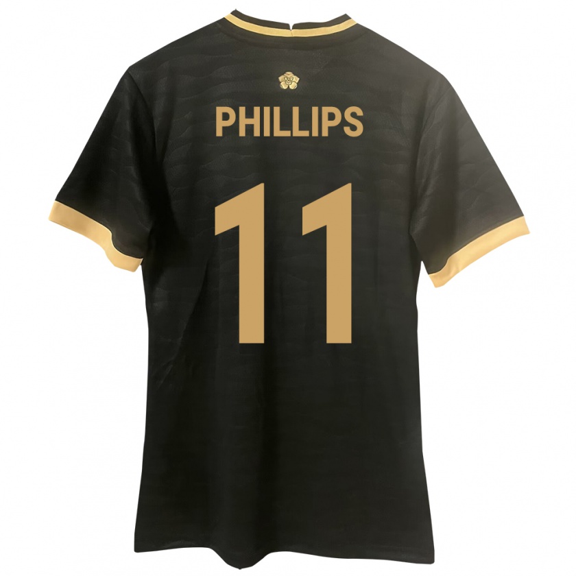 Kandiny Enfant Maillot Panama Ricardo Phillips #11 Noir Tenues Extérieur 24-26 T-Shirt