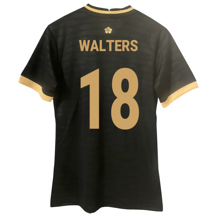 Kandiny Enfant Maillot Panama Kairo Walters #18 Noir Tenues Extérieur 24-26 T-Shirt