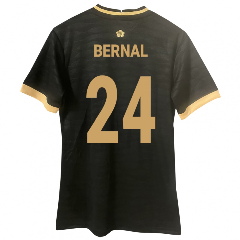 Kandiny Enfant Maillot Panama Kevin Bernal #24 Noir Tenues Extérieur 24-26 T-Shirt