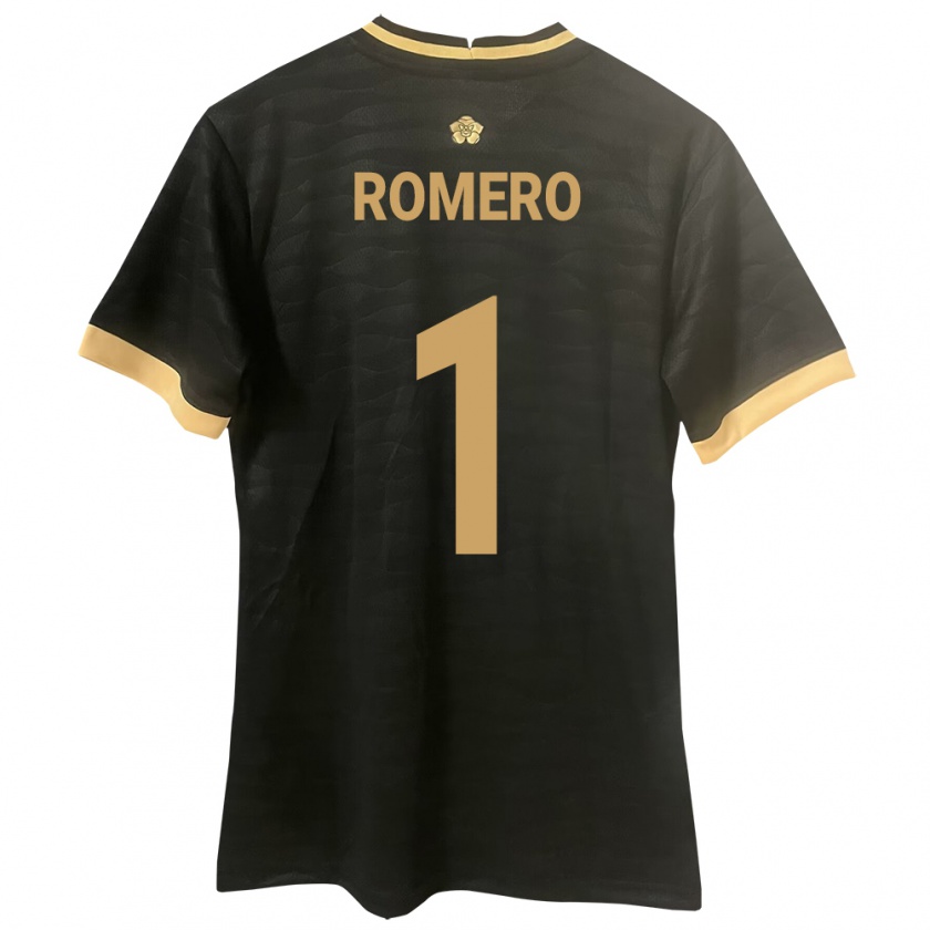 Kandiny Enfant Maillot Panama Manuel Romero #1 Noir Tenues Extérieur 24-26 T-Shirt