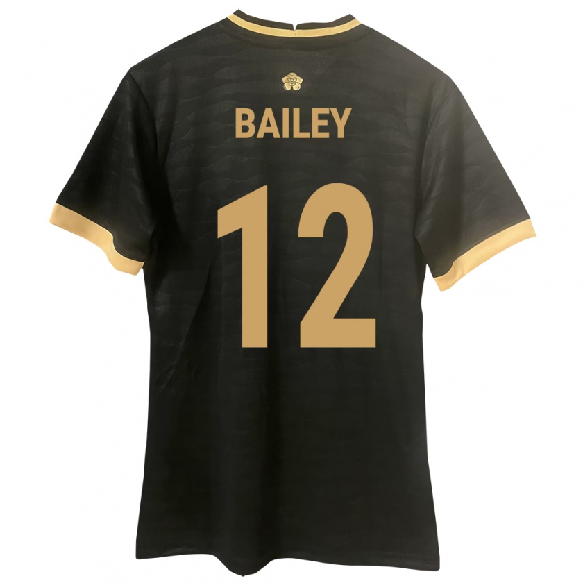 Kandiny Enfant Maillot Panama Yenith Bailey #12 Noir Tenues Extérieur 24-26 T-Shirt