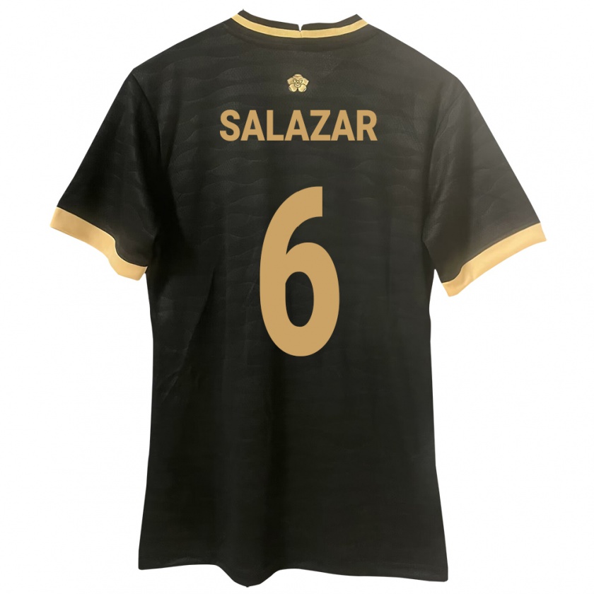 Kandiny Enfant Maillot Panama Deysiré Salazar #6 Noir Tenues Extérieur 24-26 T-Shirt