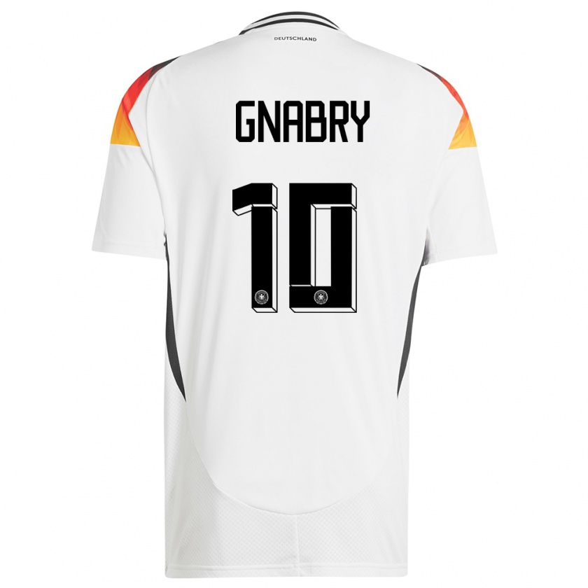 Kandiny Homme Maillot Allemagne Serge Gnabry #10 Blanc Tenues Domicile 24-26 T-Shirt