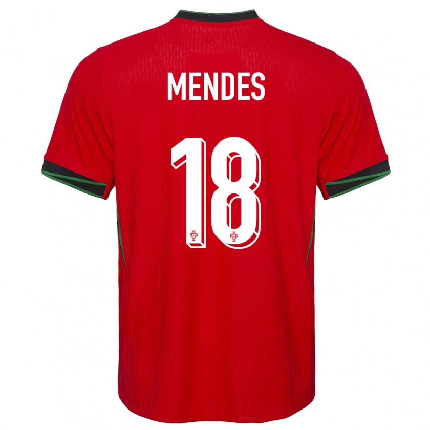 Kandiny Homme Maillot Portugal Carolina Mendes #18 Rouge Tenues Domicile 24-26 T-Shirt