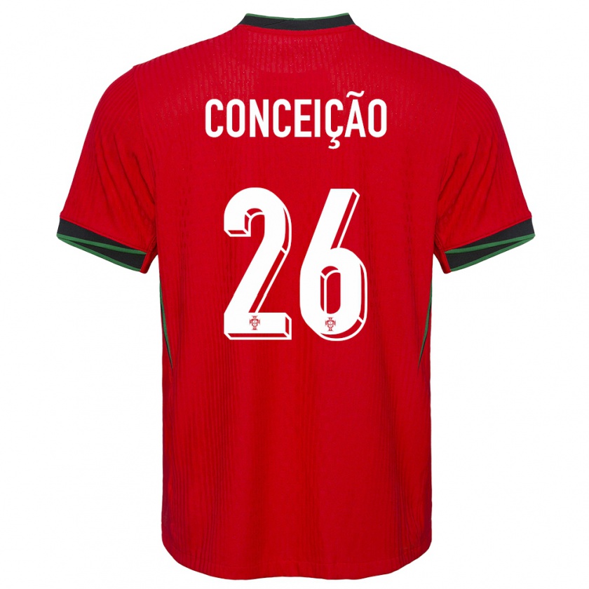 Kandiny Homme Maillot Portugal Francisco Conceicao #26 Rouge Tenues Domicile 24-26 T-Shirt