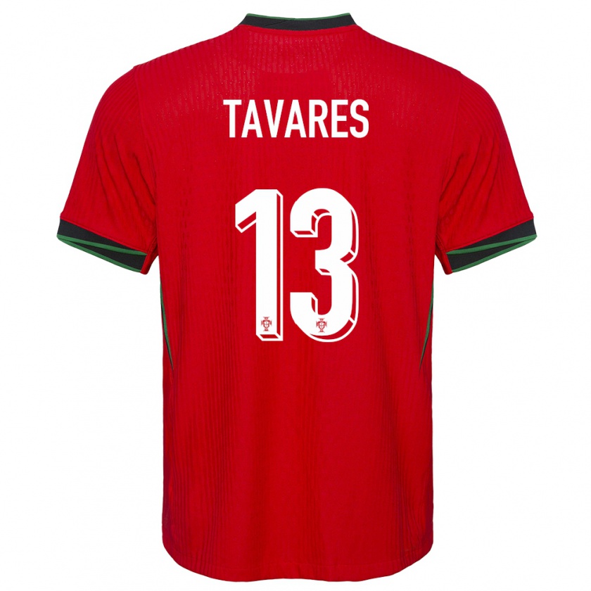 Kandiny Homme Maillot Portugal Nuno Tavares #13 Rouge Tenues Domicile 24-26 T-Shirt