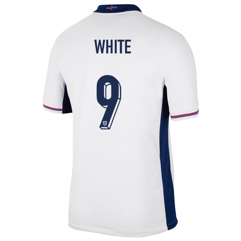 Kandiny Homme Maillot Angleterre Ellen White #9 Blanc Tenues Domicile 24-26 T-Shirt