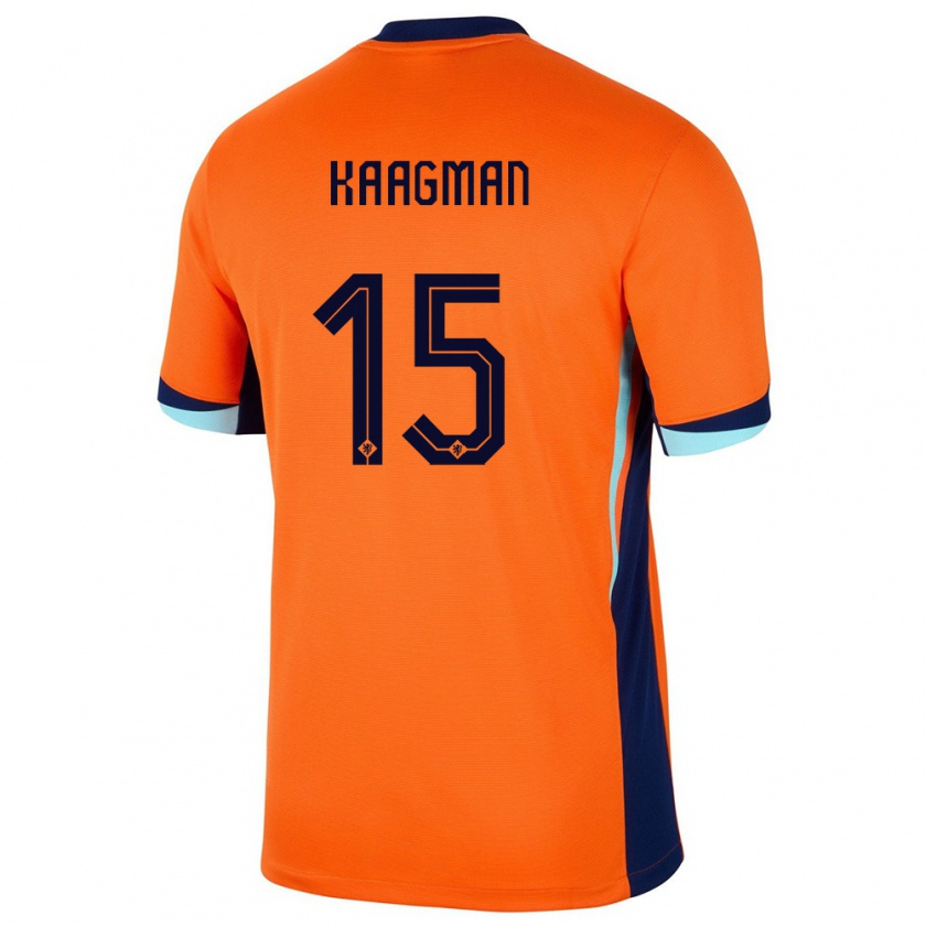 Kandiny Homme Maillot Pays-Bas Inessa Kaagman #15 Orange Tenues Domicile 24-26 T-Shirt