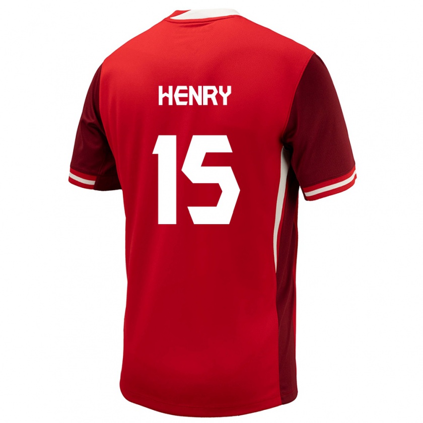 Kandiny Homme Maillot Canada Doneil Henry #15 Rouge Tenues Domicile 24-26 T-Shirt