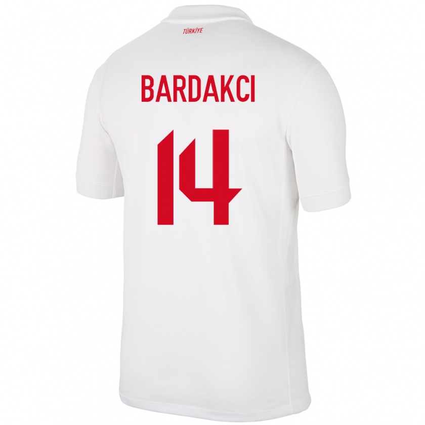 Kandiny Homme Maillot Turquie Abdülkerim Bardakcı #14 Blanc Tenues Domicile 24-26 T-Shirt