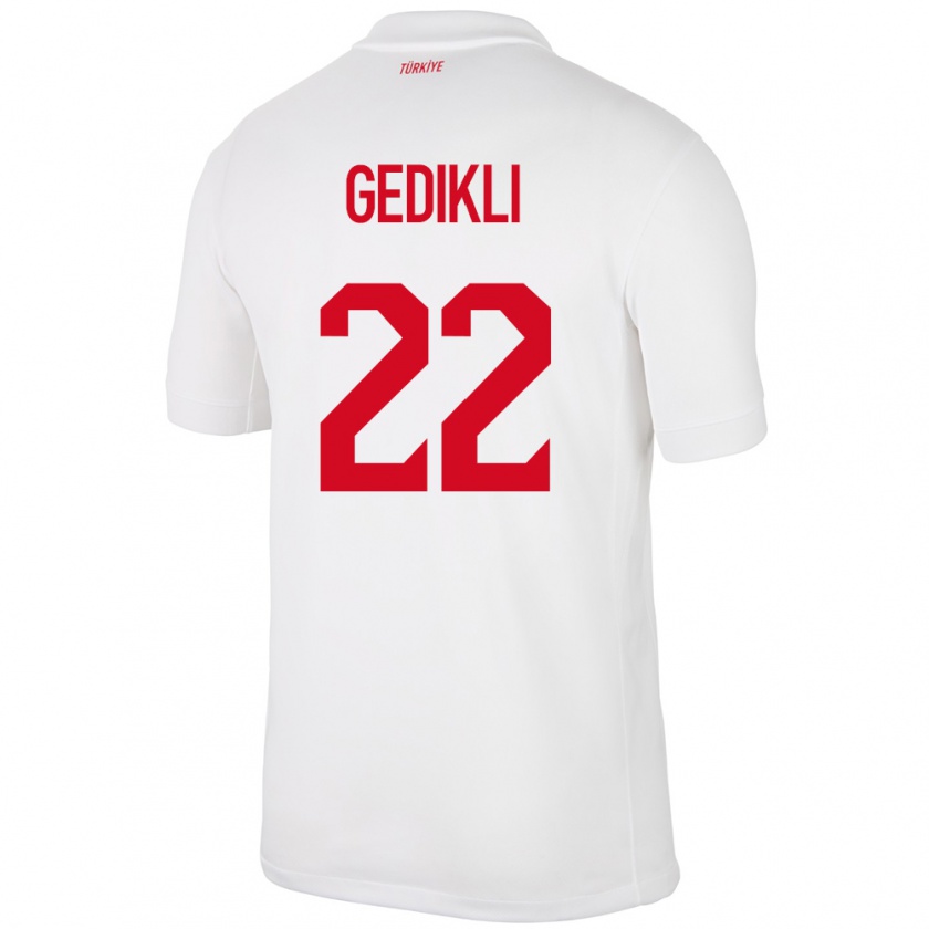 Kandiny Homme Maillot Turquie Berkant Gedikli #22 Blanc Tenues Domicile 24-26 T-Shirt