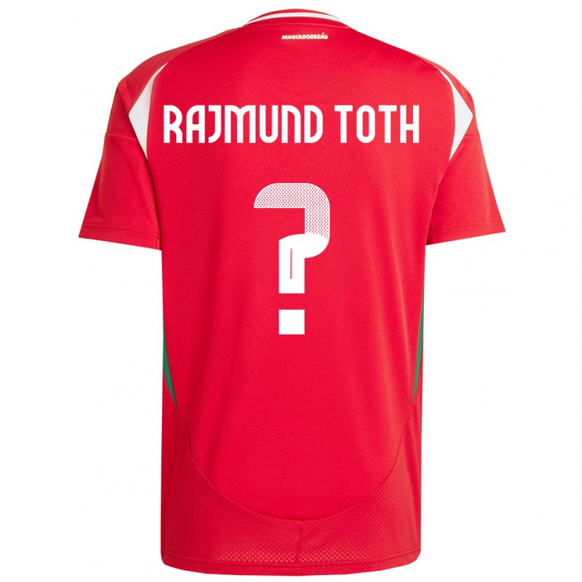 Kandiny Homme Maillot Hongrie Rajmund Tóth #0 Rouge Tenues Domicile 24-26 T-Shirt