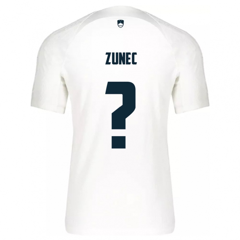 Kandiny Homme Maillot Slovénie Bor Zunec #0 Blanc Tenues Domicile 24-26 T-Shirt