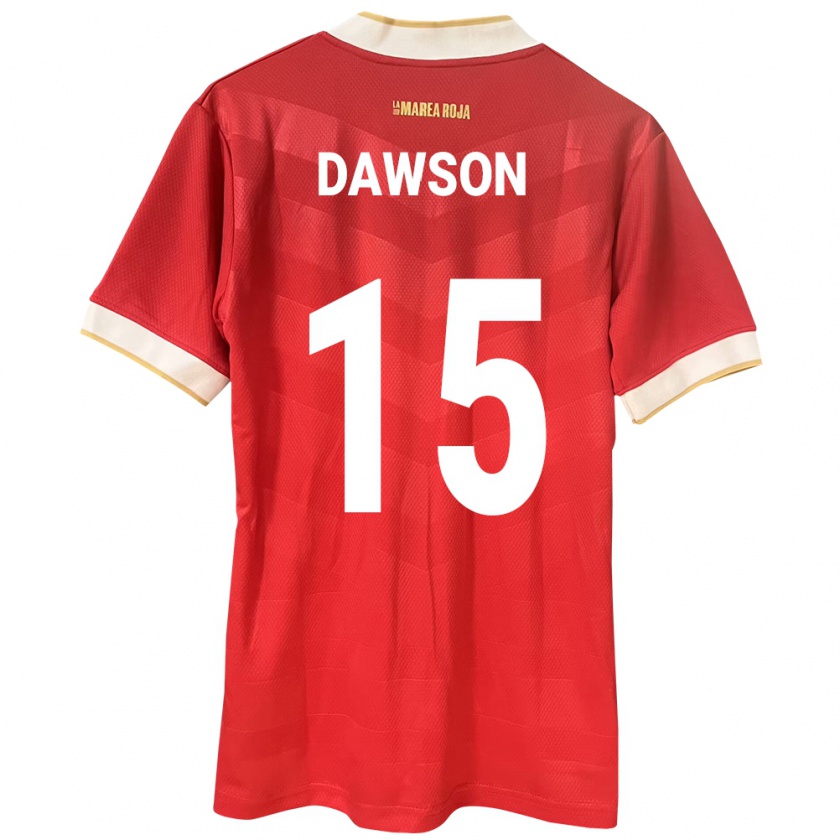 Kandiny Homme Maillot Panama Didier Dawson #15 Rouge Tenues Domicile 24-26 T-Shirt