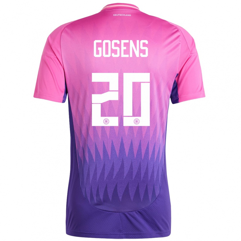 Kandiny Homme Maillot Allemagne Robin Gosens #20 Rose-Mauve Tenues Extérieur 24-26 T-Shirt