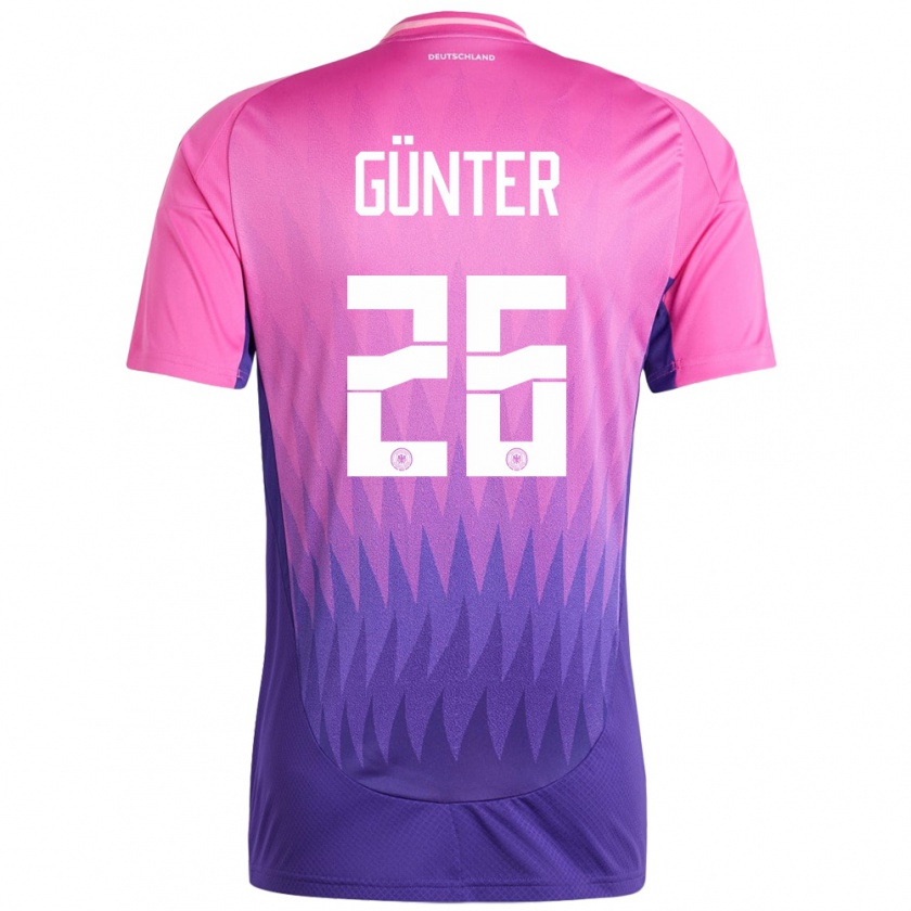 Kandiny Homme Maillot Allemagne Christian Günter #26 Rose-Mauve Tenues Extérieur 24-26 T-Shirt