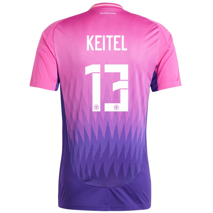 Kandiny Homme Maillot Allemagne Yannik Keitel #13 Rose-Mauve Tenues Extérieur 24-26 T-Shirt