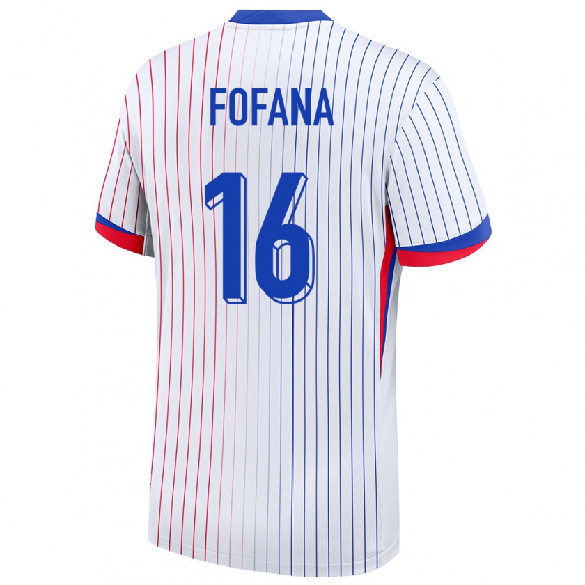 Kandiny Homme Maillot France Yahia Fofana #16 Blanc Tenues Extérieur 24-26 T-Shirt