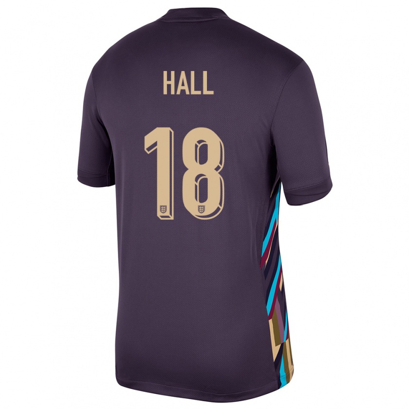 Kandiny Homme Maillot Angleterre Lewis Hall #18 Raisins Noirs Tenues Extérieur 24-26 T-Shirt