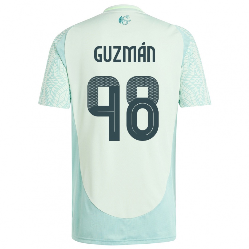 Kandiny Homme Maillot Mexique Kinberly Guzman #98 Lin Vert Tenues Extérieur 24-26 T-Shirt