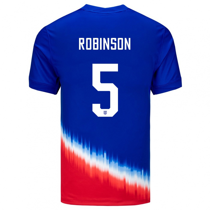 Kandiny Homme Maillot États-Unis Antonee Robinson #5 Bleu Tenues Extérieur 24-26 T-Shirt