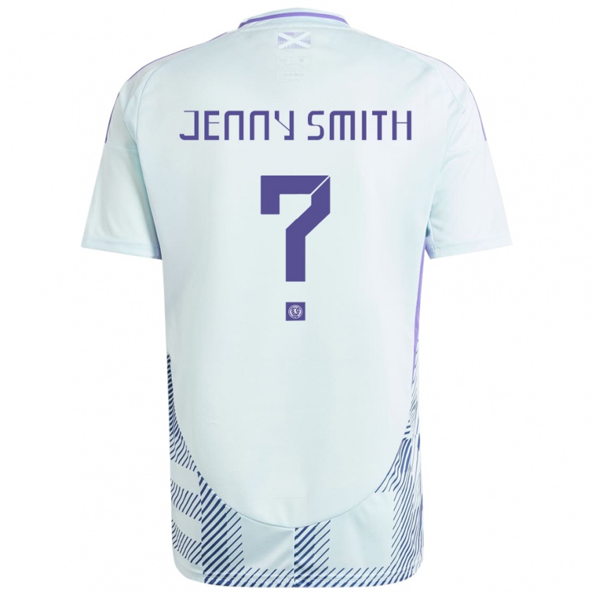 Kandiny Homme Maillot Écosse Jenny Smith #0 Bleu Menthe Clair Tenues Extérieur 24-26 T-Shirt