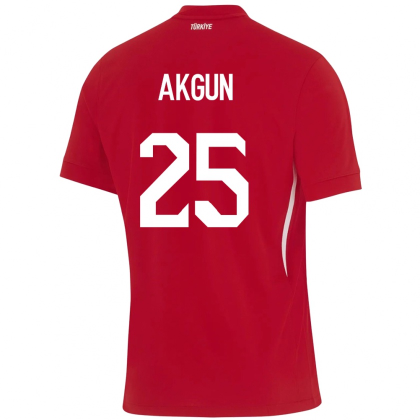 Kandiny Homme Maillot Turquie Yunus Akgün #25 Rouge Tenues Extérieur 24-26 T-Shirt