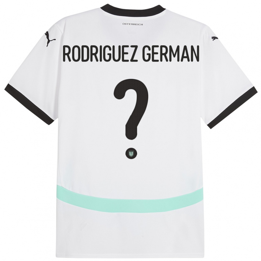 Kandiny Homme Maillot Autriche Ryan Rodriguez German #0 Blanc Tenues Extérieur 24-26 T-Shirt