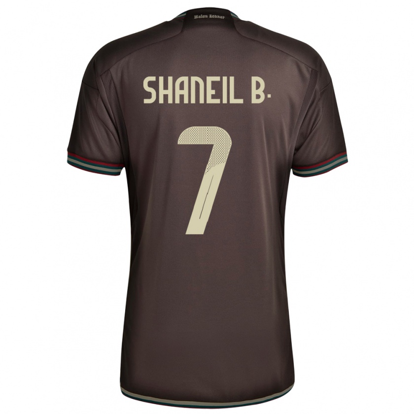 Kandiny Homme Maillot Jamaïque Shaneil Buckley #7 Brun Nuit Tenues Extérieur 24-26 T-Shirt