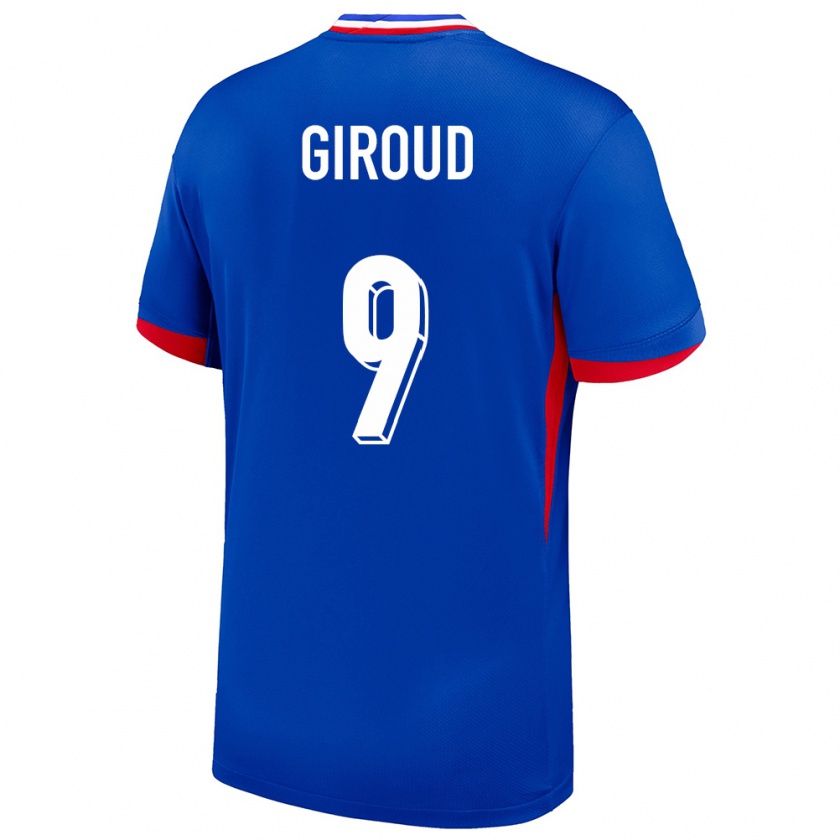 Kandiny Femme Maillot France Olivier Giroud #9 Bleu Tenues Domicile 24-26 T-Shirt