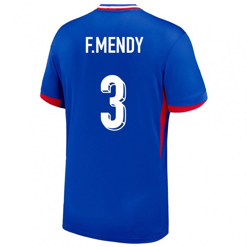 Kandiny Femme Maillot France Ferland Mendy #3 Bleu Tenues Domicile 24-26 T-Shirt