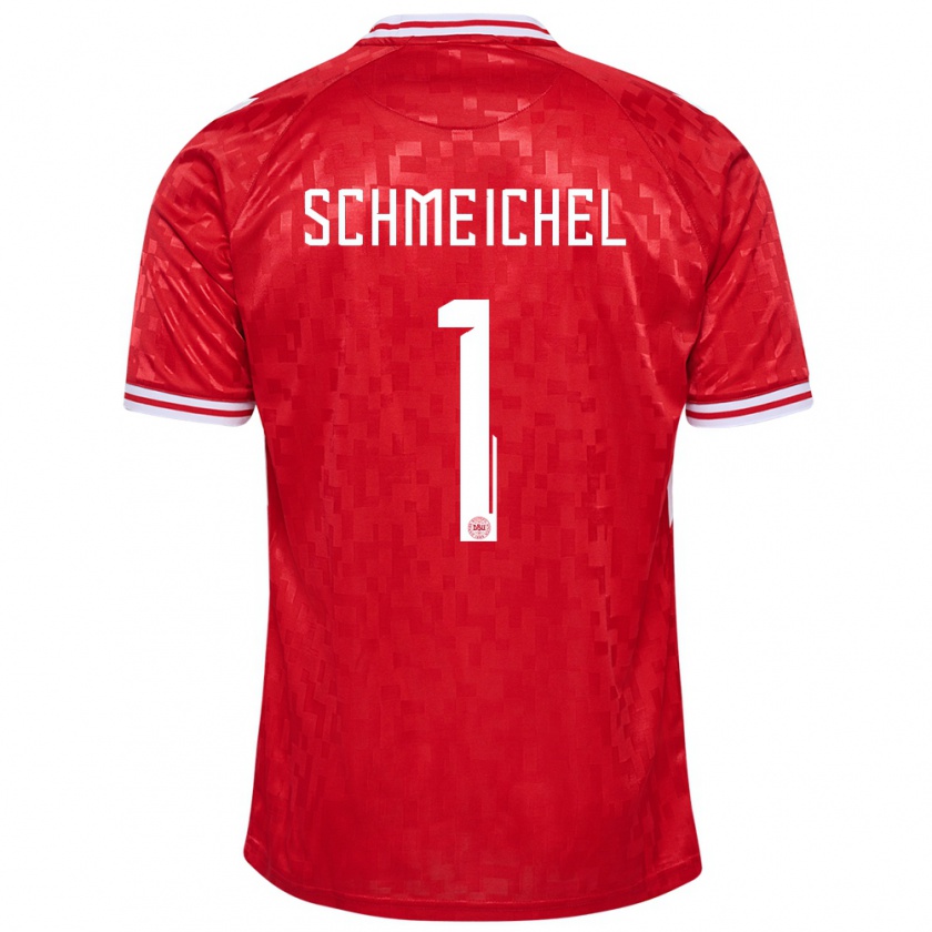 Kandiny Femme Maillot Danemark Kasper Schmeichel #1 Rouge Tenues Domicile 24-26 T-Shirt