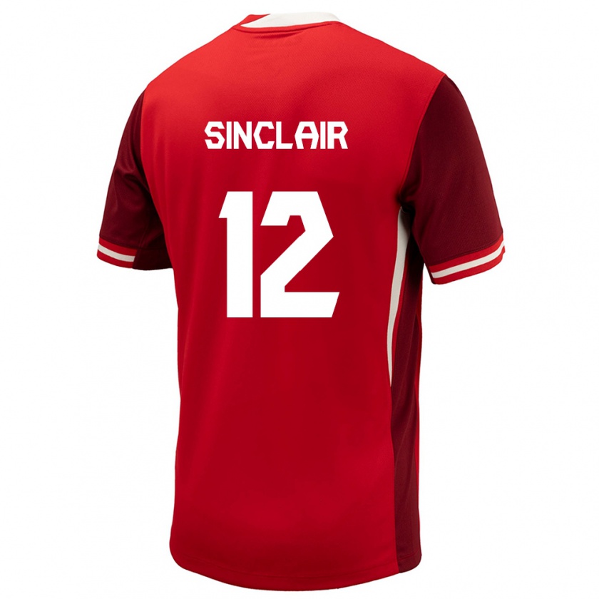 Kandiny Femme Maillot Canada Christine Sinclair #12 Rouge Tenues Domicile 24-26 T-Shirt