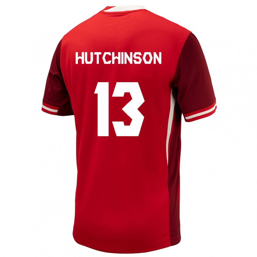 Kandiny Femme Maillot Canada Atiba Hutchinson #13 Rouge Tenues Domicile 24-26 T-Shirt