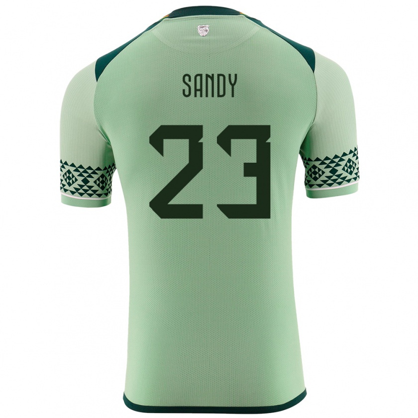 Kandiny Femme Maillot Bolivie Daniel Sandy #23 Vert Clair Tenues Domicile 24-26 T-Shirt