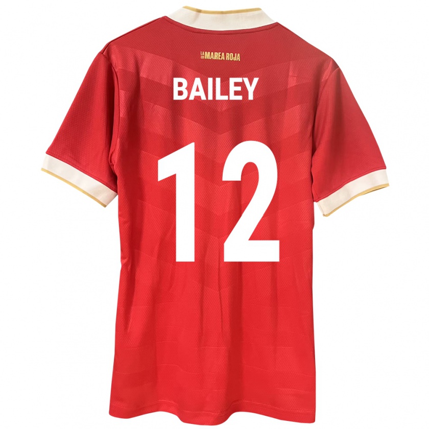 Kandiny Femme Maillot Panama Yenith Bailey #12 Rouge Tenues Domicile 24-26 T-Shirt