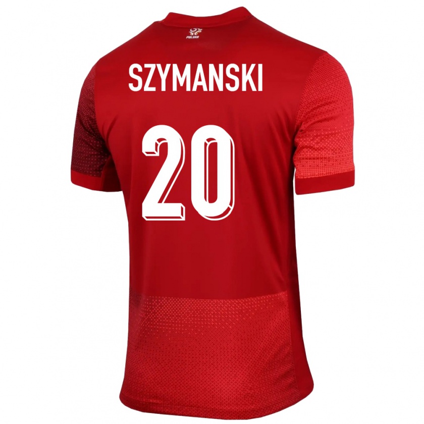 Kandiny Femme Maillot Pologne Sebastian Szymanski #20 Rouge Tenues Extérieur 24-26 T-Shirt