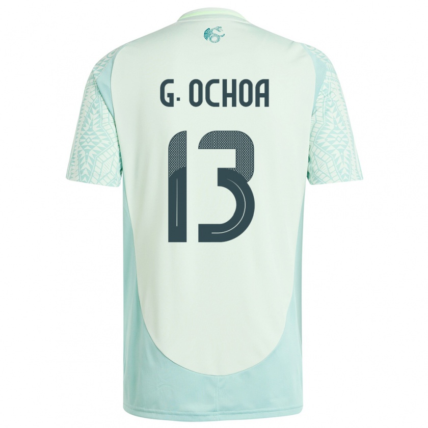 Kandiny Femme Maillot Mexique Guillermo Ochoa #13 Lin Vert Tenues Extérieur 24-26 T-Shirt