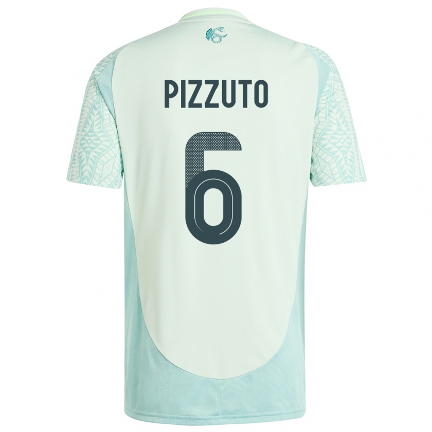 Kandiny Femme Maillot Mexique Eugenio Pizzuto #6 Lin Vert Tenues Extérieur 24-26 T-Shirt