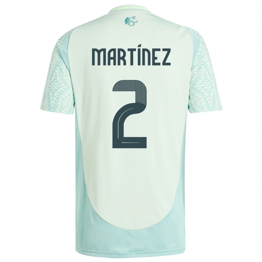 Kandiny Femme Maillot Mexique Emilio Martinez #2 Lin Vert Tenues Extérieur 24-26 T-Shirt