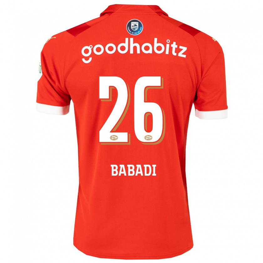 Kandiny Enfant Maillot Isaac Babadi #26 Rouge Tenues Domicile 2023/24 T-Shirt