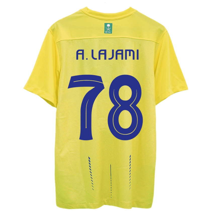 Kandiny Enfant Maillot Ali Lajami #78 Jaune Tenues Domicile 2023/24 T-Shirt