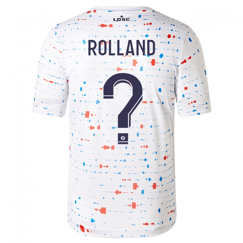 Kandiny Enfant Maillot Baptiste Rolland #0 Blanc Tenues Extérieur 2023/24 T-Shirt