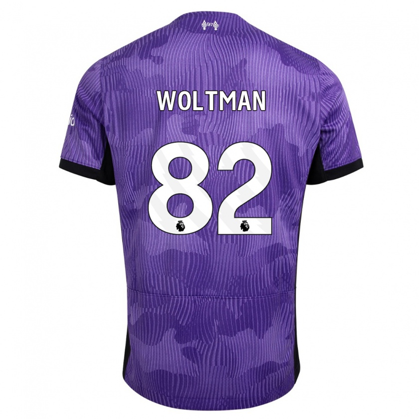 Kandiny Enfant Maillot Max Woltman #82 Violet Troisieme 2023/24 T-Shirt