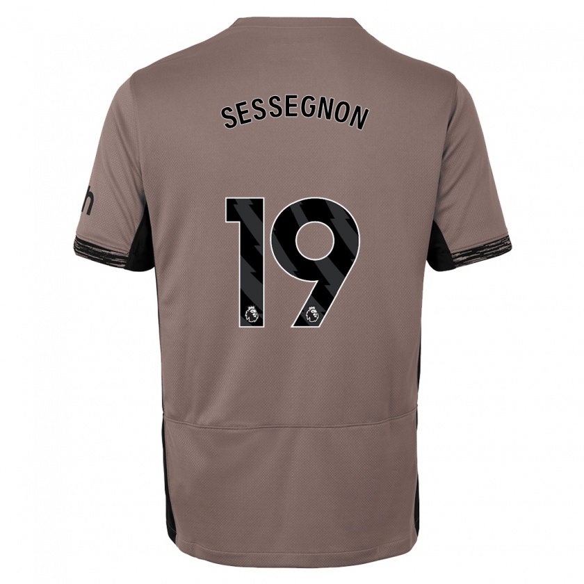 Kandiny Enfant Maillot Ryan Sessegnon #19 Beige Foncé Troisieme 2023/24 T-Shirt